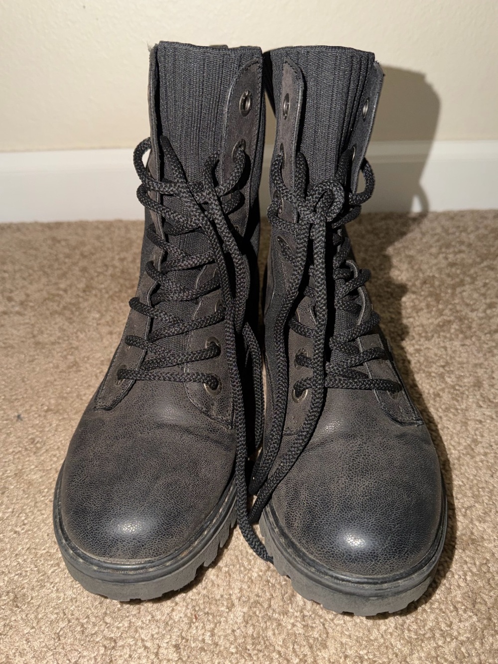 Blowfish Malibu Lace Up Combat Boots Moto Biker Grunge Women’s 8 - Picture 3 of 6